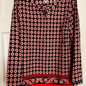 Anne Klein Womens Spring Print Long Sleeve Zip Top